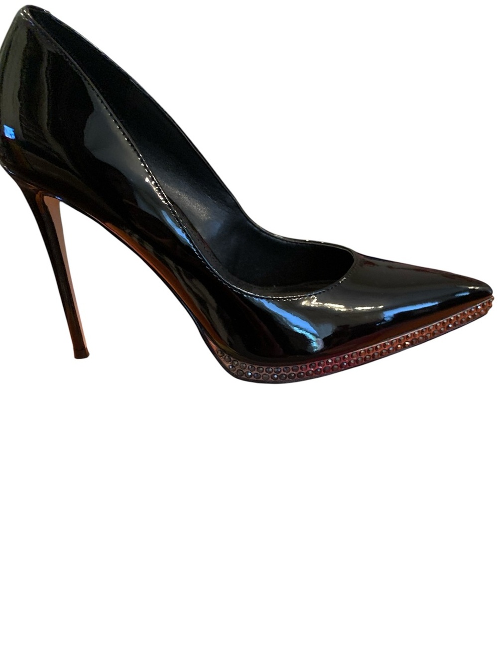 🌹STEVE MADDEN🌹NWOT! RHINESTONE EMBELLISHED BOTTOMS. PATENT LEATHER STILETTOS. - Picture 2 of 7
